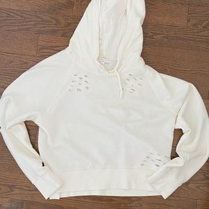 Spiritual Gangster White Distressed Hoodie